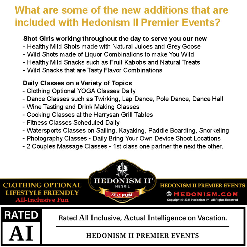 Hedonism II Premier Events